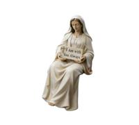 Yunhgft Estatua de Jesús Sentado, de Resina, Ideal para El Escritorio, Regalo Católico, Artesanía, Decoración de Mesa, Imagen de Jesús, Mujer, Individual