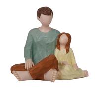 Yunhgft Estatua de Navidad Estatuilla Escultura Decorativa de Resina Artesanía Pintada a Mano como Adorno para Mesa Sala Escritorio Dormitorio, Padre E Hija, Individual