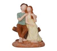 Yunhgft Estatua de Navidad Estatuilla Escultura Decorativa de Resina Artesanía Pintada a Mano como Adorno para Mesa Sala Escritorio Dormitorio, Pareja, Individual