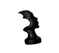 Yunhgft Figura de Personaje, Adorno Abstracto, Decoración de Escritorio, Estatua de Resina, Ideal para Una Fiesta, Estantería, Sala de Estar O Comedor, Negro, Individual