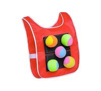 Yunhgft Juego de Balón Prisionero con Chaleco, Juego Deportivo Al Aire Libre, Juego de Lanzar Pelotas, Juego de Lanzar para Acampar, Patio Trasero, Niños Rojos