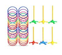 Yunhgft Juego Lanzamiento para Niños 6-8 Años, Juguete Puntería Plástico para Casa, Jardín y Juegos Exterior, 20 Aros de 25 cm (diámetro Interior) de Colores Surtidos