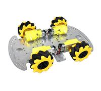 Yunhgft Kit de Chasis para Coche Robot Inteligente 4x4: Motor, Acoplamiento, Ruedas Omnidireccionales (para Mismo).