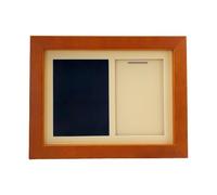 Yunhgft Marco de Madera para Fotos Medallero Decorativo Soporte para Caja Expositora de Recuerdos Portarretratos Material en Madera Fácil de Limpiar, Marco de Color de Café, Individual