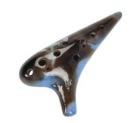 Yunhgft Ocarina de Cerámica en Miniatura de 12 Agujeros, Alto en C, Instrumento Musical Portátil con Bolsa de Almacenamiento Y Correa para El Hombro, Ideal Pa, Azul