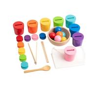 Yunhgft Pelotas de Colores en Vasos: Ejercicios Divertidos para Fomentar La Motricidad Fina.