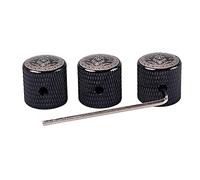 Yunhgft Pomos Metálicos de con Forma de Cúpula para Guitarras con Ejes de 6 Mm, Color Negro.