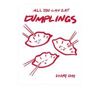 Yunhgft Póster Nórdico Empanadillas Rojas, Póster 20x25cm
