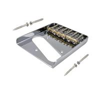 Yunhgft Puente de Bajo Eléctrico para Guitarra Baja de 6 Cuerdas Reemplazo Profesional de Componentes Metálicos Ajuste Personalizado Apto para Práctica Escena, Plata