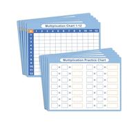 Yunhgft Tabla de Multiplicar Del 10x para Pizarra Blanca, Material Didáctico para Matemáticas en El en Casa.