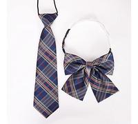 YUNHOME Pajarita Hombre Corbata Pajaritas Pre-Atada Set De Liderazgo para Niños De Niños Set School Boy Boy Chica Schoolgirl Middle School Service-Traje De Tela Escocesa Verde Tibetano