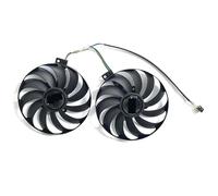 YUNHUOZ 2 uds 95MM T129215SU FDC10U12S9-C DC 12V 4pin RX5600XT 5700XT GPU Enfriador para ASUS para Radeon RX 5600 5700 XT Dual EVO OC(Yellow)