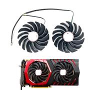 YUNHUOZ 2 Ventiladores PLD10010S12HH DC12V 0.40A 4 Pines para Tarjetas gráficas MSI RX 470 480 570 580 GTX 1080Ti 1080 1070 1060 Gaming 10010B