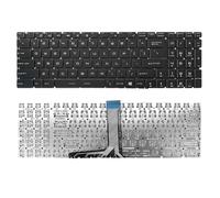 YUNHUOZ Diseño US RU para MSI GP65 GL75 GF75 GE75 GS75 GP75 GT76 para Teclado de Ordenador portátil Leopard 9SD(White Word US)