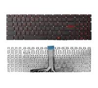 YUNHUOZ Diseño US RU para MSI GP65 GL75 GF75 GE75 GS75 GP75 GT76 para Teclado de Ordenador portátil Leopard 9SD(Red US)