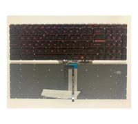 YUNHUOZ Diseño US RU para MSI GP65 GL75 GF75 GE75 GS75 GP75 GT76 para Teclado de Ordenador portátil Leopard 9SD(Red Backlit US)