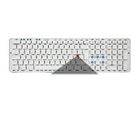 YUNHUOZ Tapa de tecla, Clip Tijera y bisagra para Teclado Logitech MX para la Serie S Rusia, Brasil España(Series-5 White GR)