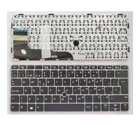 YUNHUOZ Teclado Estadounidense para portátil HP EliteBook 820 G3, G4, 725 y(Silver)