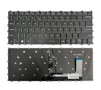 YUNHUOZ Teclado inglés para MSI para portátil Moderno 14 C12MO C11M C13M C5M C7M MS-14JK MS-14J 14J3 14J1 V211322BK Blanco retroiluminado US