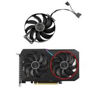 YUNHUOZ Ventiladores de refrigeración para Tarjeta gráfica ASUS GeForce RTX 3060Ti V2 Mini Dual OC, 87 mm, T129215SU, 12 V, 0,5 A, 6 Pines, Doble RTX3060 3060 Ti(B Fan)