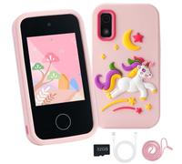 YUNIBRIX Smartphone Niños,Teléfono Móvil de Juguete para Niños con Doble Cámara Música 2.8" Pantalla Táctil 32G SD,Juegos de Puzzle,Teléfono Móvil para Niña de 3 a 12 años Navidad Cumpleaños Regalo