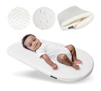 Yunioo colchón cambiador et colchón de cuna|Para su uso en cuna, moisés y cesta cambiadora de bebé|Con funda ultrazoft y repelente al agua|Colchoneta cambiador para la cómoda|74 x 38 CM