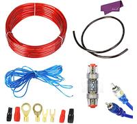 YUNIQUE Espana 1500W Coche Arnés de Cable Amplificador Audio Subwoofer Kit de instalación 8GA Cable de alimentación 60 AMP Portafusibles