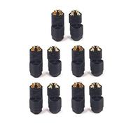 YUNIQUE Espana 5 Pares de Conectores MT60, Enchufe de 3,5 mm, Conector ESC, Macho-Hembra, Conectores para baterías de modelismo RC Lipo, Color Negro Metal Nikel