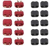 YUNIQUE ESPANA 5 Pares T-Plug, Macho-Hembra con Funda de protección, Conectores para baterías de modelismo RC Lipo