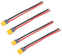 YUNIQUE GREEN-CLEAN-POWER - 2 Pares de Conectores XT60 Macho Hembra 150mm 12AWG | Chapado en Oro para Alta Conductividad | Ideal para Batería Lipo FPV Drone, Amarillo, Plástico
