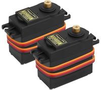 YUNIQUE GREEN-CLEAN-POWER - 2 piezas Servomotor Servomotor con Engranajes de Metal Servomotor de Par Digital de Alta Velocidad Impermeable para Avión RC Helicóptero Brazo Mecánico