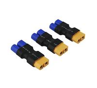 YUNIQUE GREEN-CLEAN-POWER - Adaptador EC3 Hembra a XT60 Macho para Baterías LiPO | Conector para Drones y Autorradios | Ligero y Portátil, 3 Piezas, 39mm*18mm