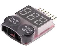 YUNIQUE GREEN-CLEAN-POWER - Alarma Zumbador 1-8s para Baterías Lipo | Indicador de Bajo Voltaje con Luz LED Roja, Modificable | Ideal para WLtoys 144001, Estuche para Batería de Auto, Negro, Plástico