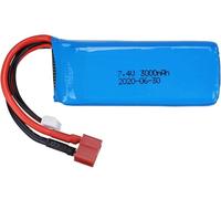 YUNIQUE GREEN-CLEAN-POWER Batería Lipo 7,4 V 3000 mAh 2S con conector T Plug - Compatible con Wltoys 144001 1/14 RC Auto - Repuesto de alto rendimiento para modelos de radio control remoto