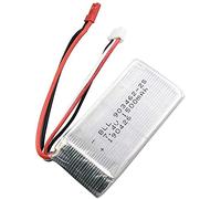 YUNIQUE GREEN-CLEAN-POWER - Batería Lipo Recargable 7.4V 1500mAh | Compatible con WLtoys V912 V262 A949V V913 L959 L979 Q212G | Eficiencia Energética, 70X35X22 - 92 Gr, Plata