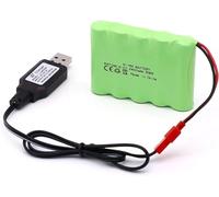 YUNIQUE GREEN-CLEAN-POWER - Batería RC 6 V 2400 mAh, batería recargable Ni-MH AA, con enchufe JST, para coche RC, barco RC, depósito RC, herramientas eléctricas | Dimensiones 52 x 72 x 15 mm | Con