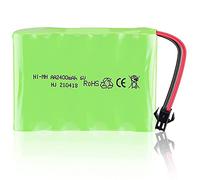 YUNIQUE GREEN-CLEAN-POWER - Batería Recargable 6V Ni-MH 2400mAh | Para Control Remoto de Autos, Rc Rock Crawler | Dimensiones 70X51X15 mm | Carga Rápida, Verde