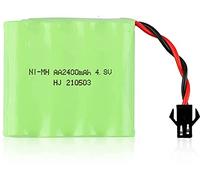 YUNIQUE GREEN-CLEAN-POWER - Batería Recargable Ni-Mh 4.8V 2400mAh | para Control Remoto de Coche, RC Rock Crawler | Carga Rápida, Duración 18+ min | 55x48x15mm, 84g, Verde