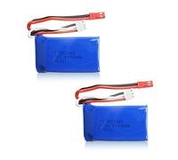 YUNIQUE GREEN-CLEAN-POWER - Baterías Lipo Recargables 7.4V 1100mAh 2 Piezas | Compatibles con Wltoys A949 A959 A969 A979 V912 | Para Drone RC y Coche RC, Azul | 56 x 28 x 24 mm - 73 Gr