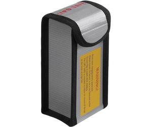 YUNIQUE GREEN-CLEAN-POWER - Bolsa de seguridad para baterías Lipo, 1 unidad, material ignífugo y antiexplosión, dimensiones 125 x 64 x 50 mm - Funda protectora para carga y transporte de baterías Lipo
