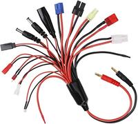 YUNIQUE GREEN-CLEAN-POWER - Cable Adaptador Cargador RC 14 en 1 | Compatible con Modelismo y Drones | Incluye Conectores JST, Deans, EC3, para dji Tello, Radiofly, Rojo, Plástico