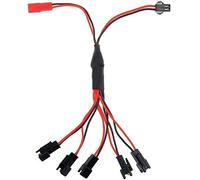 YUNIQUE GREEN-CLEAN-POWER - Cable Cargador Multi-Salida para Drones | Compatible con DFD F182, F183, JJRC H8C, H8D | Conectores JST + SM, Negro y Rojo, Plástico