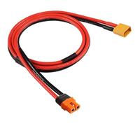 YUNIQUE GREEN-CLEAN-POWER Cable de extensión XT60i, 1 m, 12 AWG, XT60 macho a XT60i, hembra, con rosca de silicona para bicicletas eléctricas, paneles solares, powerstation, drone y baterías LiPo