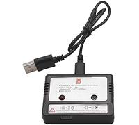 YUNIQUE GREEN-CLEAN-POWER - Cargador de Equilibrio USB para Batería Lipo 7.4V 1800mAh | Compatible con MJX B5W Bug 5W Drone RC, Helicóptero RC | Indicador LED, Portátil, Negro, Plástico