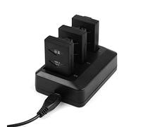 YUNIQUE GREEN-CLEAN-POWER - Juego de 3 Baterías Lipo 3.7V 600mAh 20C para Parrot MiniDrone | Cargador Rápido de 3 Puertos con Protección IC | Compatibilidad Extendida con Drones y Modelismo, Negro