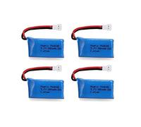 YUNIQUE GREEN-CLEAN-POWER - Juego de 4 baterías LiPo 3.7V 380mAh para Drones RC | Compatibles con HUBSAN X4, JXD 385 | Vuelos prolongados, Azul/Celeste