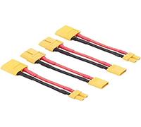 YUNIQUE GREEN-CLEAN-POWER - Juego de 4 Cables Adaptadores XT30 a XT60 Macho-Hembra | Conector 16AWG 5cm | Ideal para Batería Lipo, Controlados por Radio, Helicóptero RC