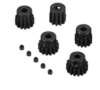 YUNIQUE GREEN-CLEAN-POWER - Juego de 5 Piñones 11T-12T-13T-14T-15T M1 | Para Motores Brushless RC 1:8 Monster/Buggy/Truck | De Metal Duradero, Para Modelismo, Negro