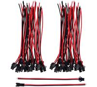 YUNIQUE GREEN-CLEAN-POWER - Kit de Cable JST 2PIN 22AWG 135mm 20 Pares de Conectores M/F | Para Modelismo RC, Autorradio, Adaptador de 20 Pines, Negro/Rojo
