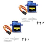 YUNIQUE GREEN-CLEAN-POWER - Servomotor Micro 9G para RC Helicóptero, Avión, Barco y Robot | Control Preciso | Compatible con Arduino, Raspberry Pi | Pack 2 Piezas, Azul, Plástico